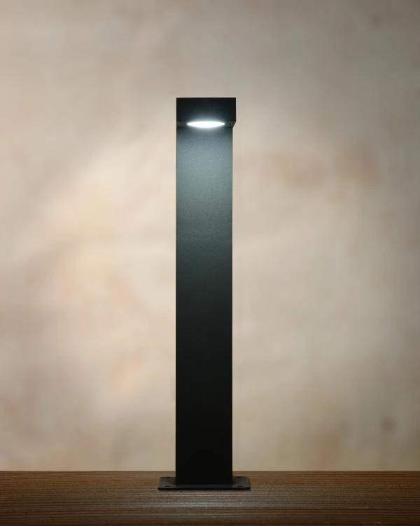 Lucide TEXAS - Bollard light Outdoor - LED - 1x7W 3000K - IP54 - Anthracite - ambiance 1
